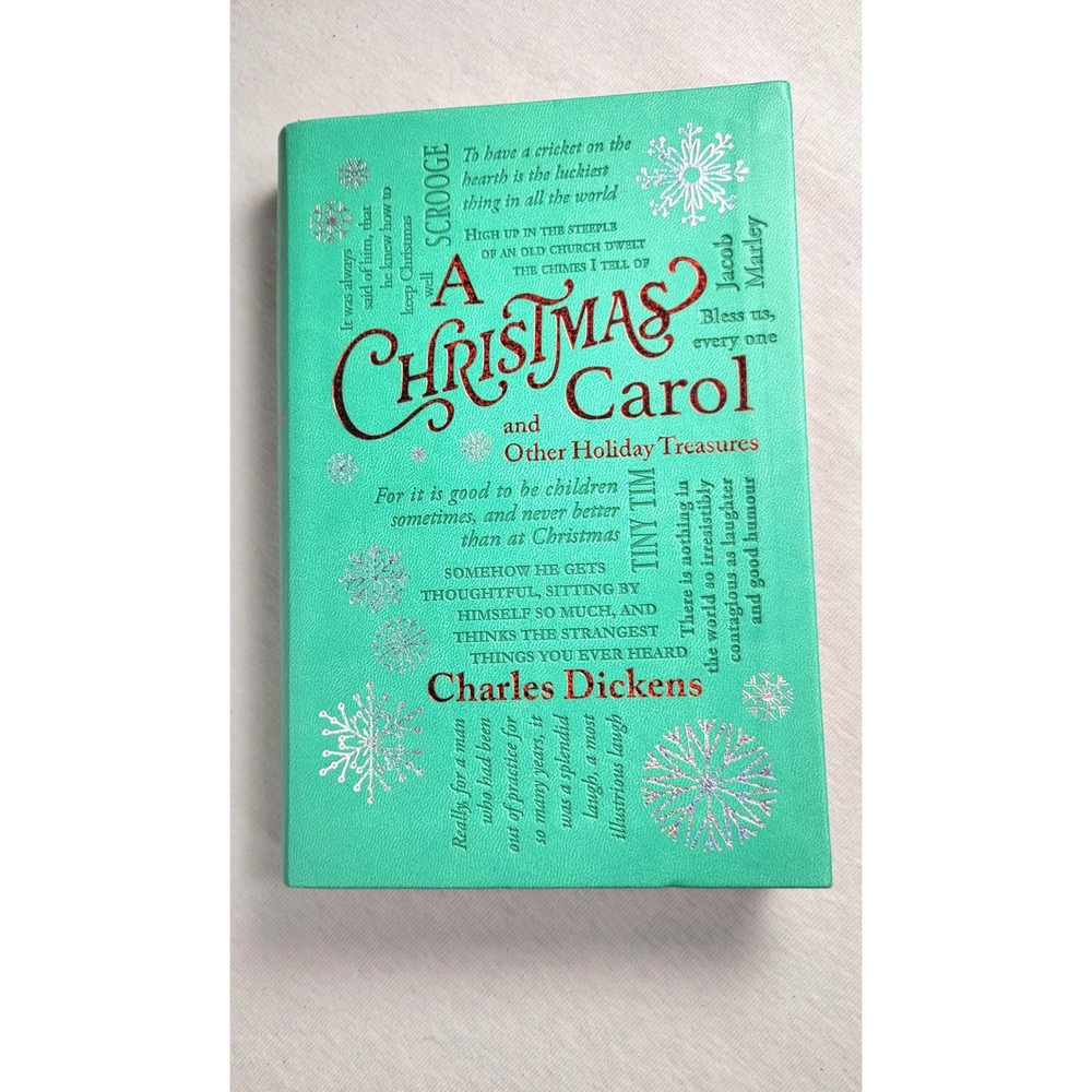 Charles Dickens A Christmas Carol & Other Holiday Treasures Teal Hardcover Book